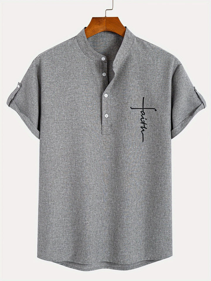 Harlan - Camicia testurizzata a collo alto