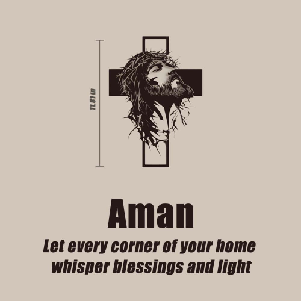 Cyras - Arte Murale in Metallo Croce di Gesù