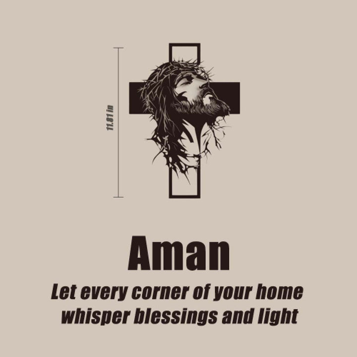 Cyras - Arte Murale in Metallo Croce di Gesù