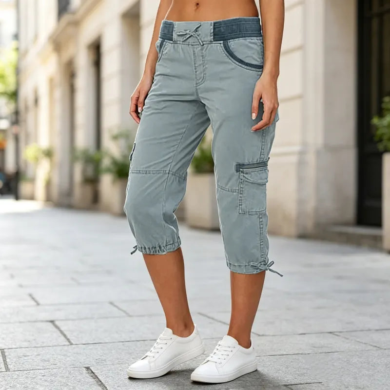 Astrelia - Pantaloni capri cargo utility