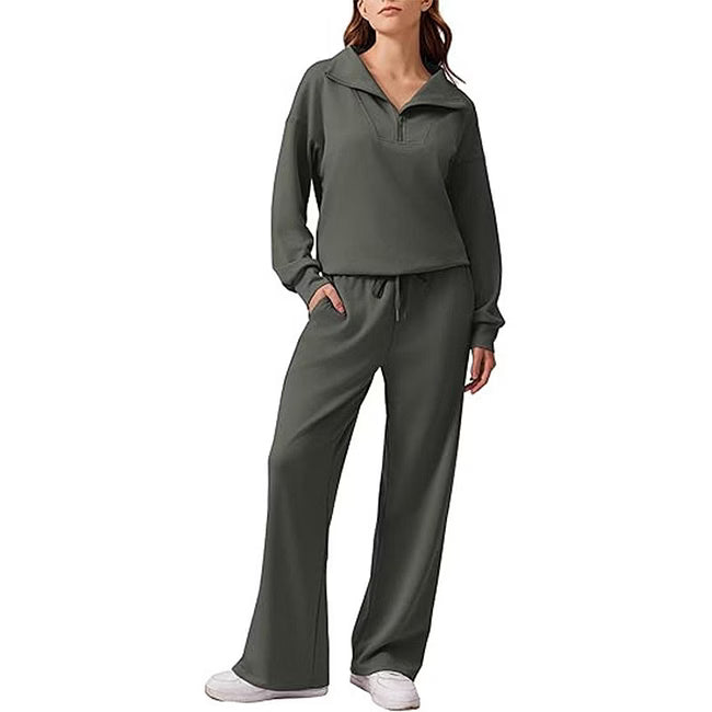Maud - Coordinato due pezzi con mezza zip, fit rilassato