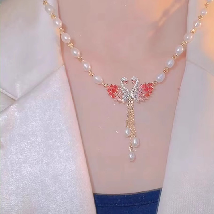 Wenisa - Collana con ciondolo a forma di cigno