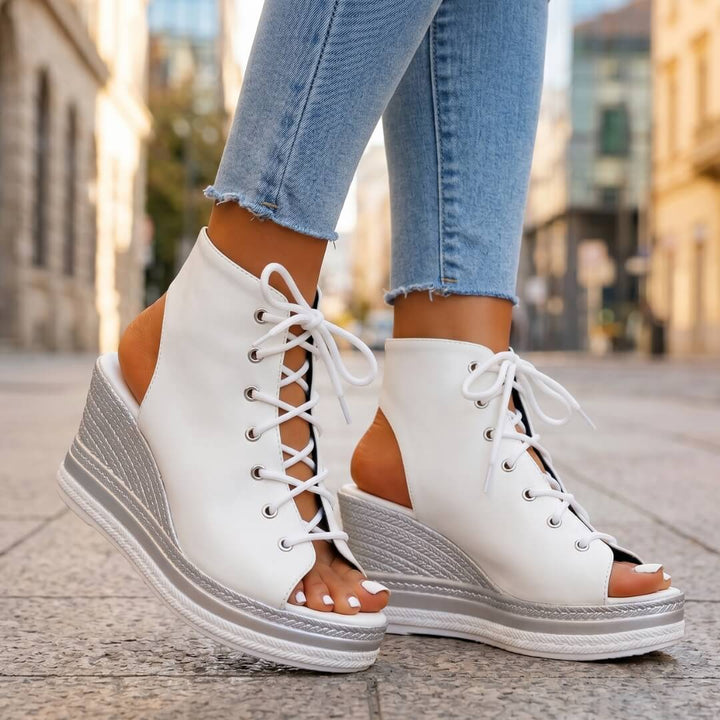 Layla - Sandali con zeppa alta e lacci