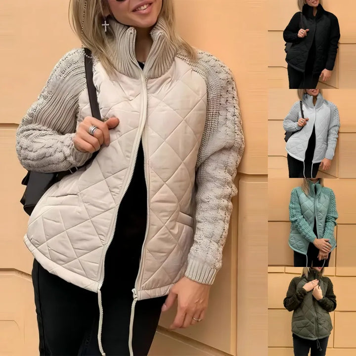 Corisanna - giacca in maglia calda con chiusura a zip frontale