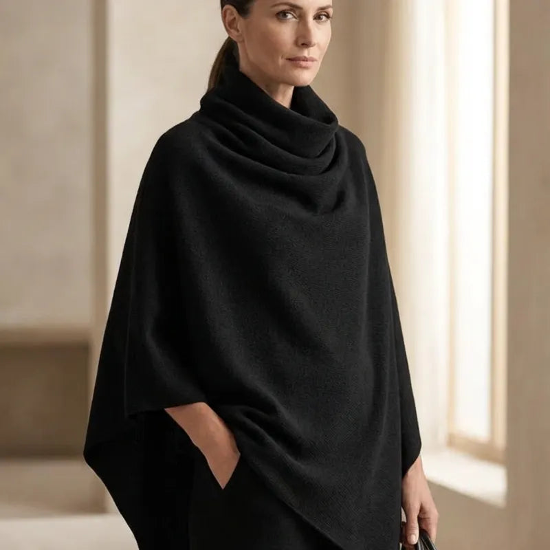 Kaelis - Coordinato a due pezzi con pantaloni e collo alto drappeggiato