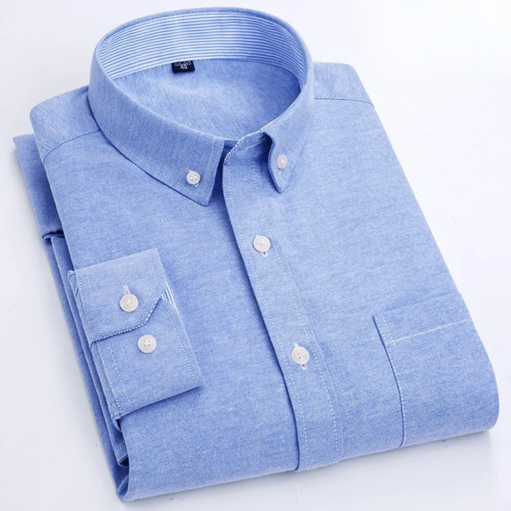 Edison - Camicia button-down a maniche lunghe di pregio