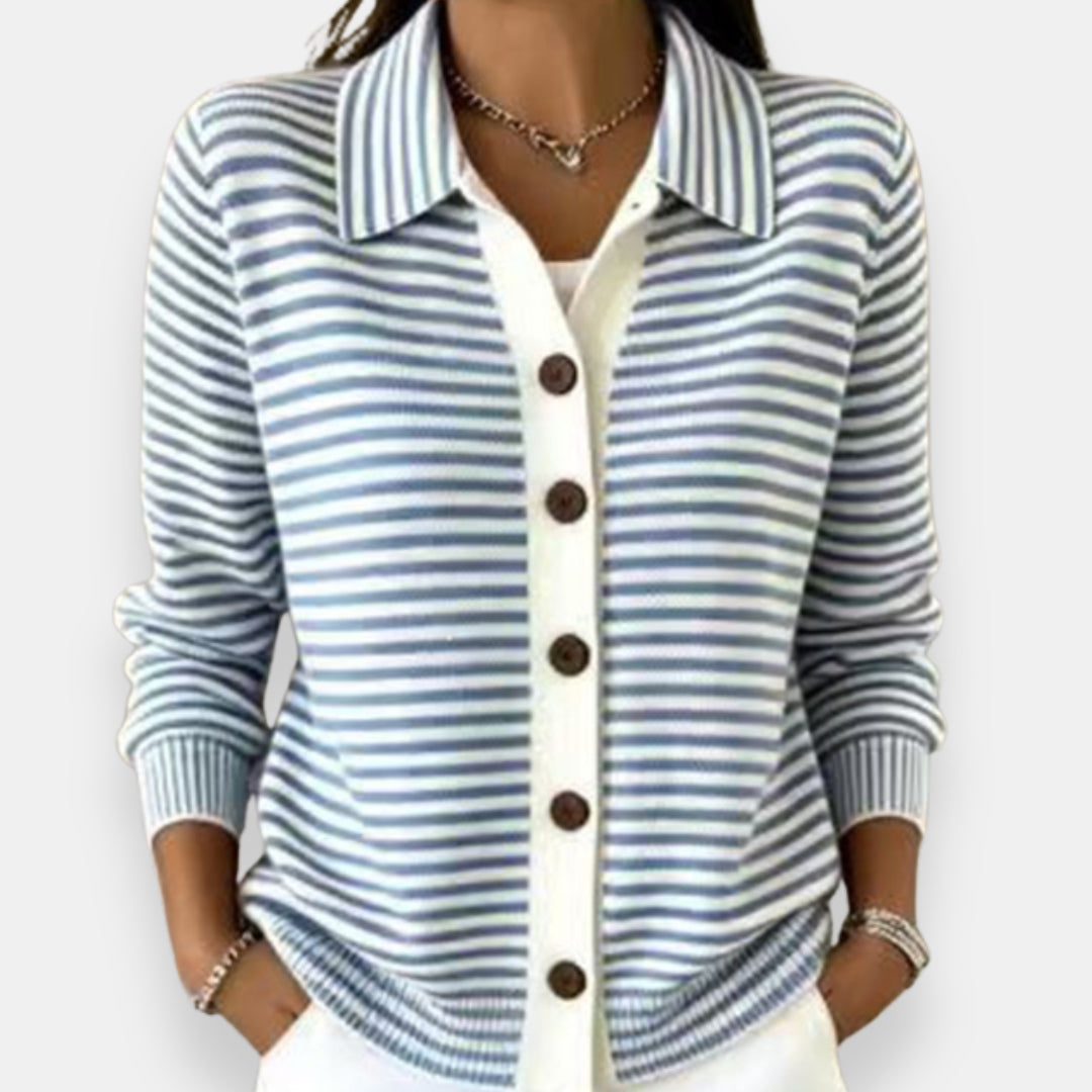 Yola - Cardigan striato con bottoni