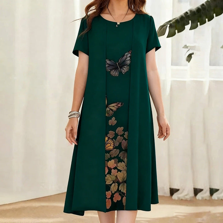 Celyn - Coordinato con abito midi a balze e maniche corte