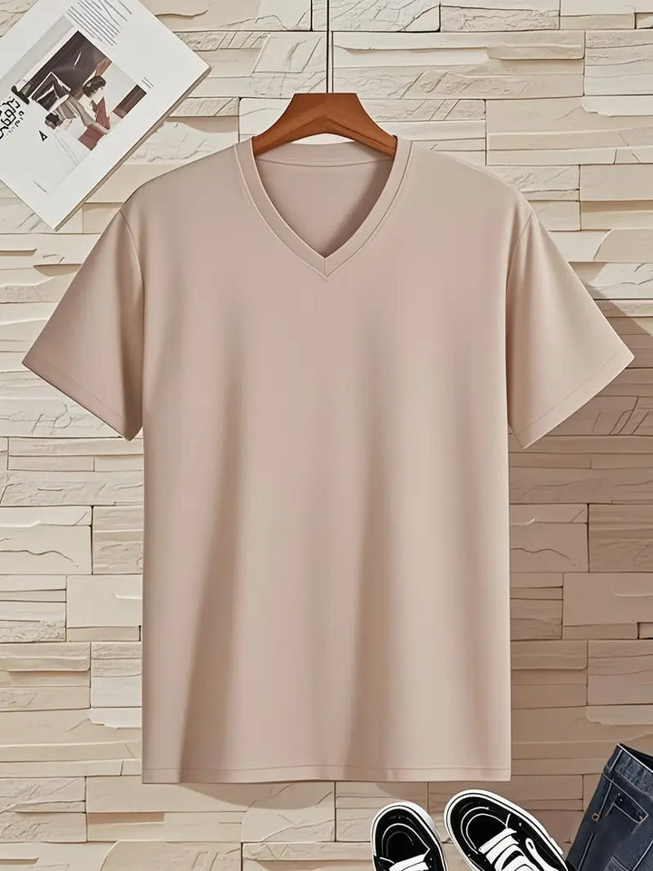 Trevor - T-shirt con scollo a V dal tocco morbido