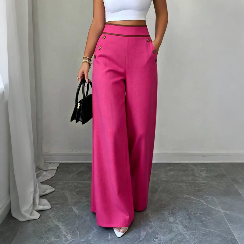 Oriessa - Pantaloni modello marinaio a vita alta