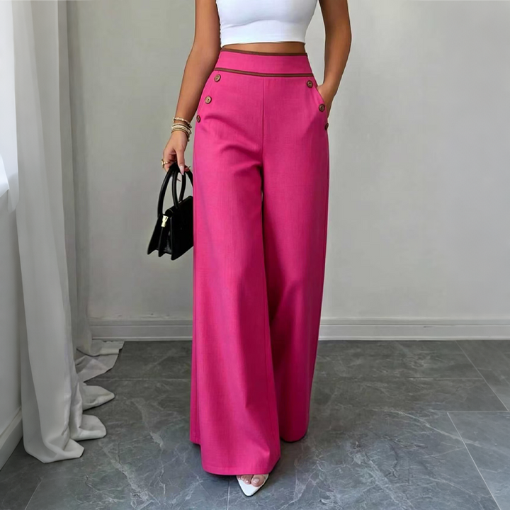 Oriessa - Pantaloni modello marinaio a vita alta