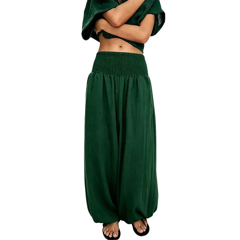 Anavie - Pantaloni harem morbidi al tatto