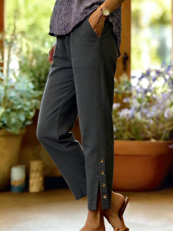 Bellamy - Pantaloni alla caviglia con dettagli di bottoni