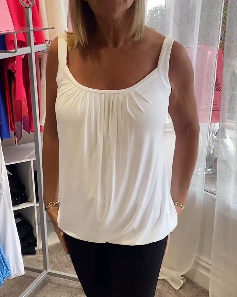 Corina - Canotta con scollo a U dal tocco morbido