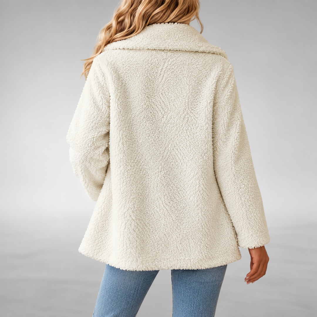 Aerona - Cappotto teddy leopardato morbido al tatto