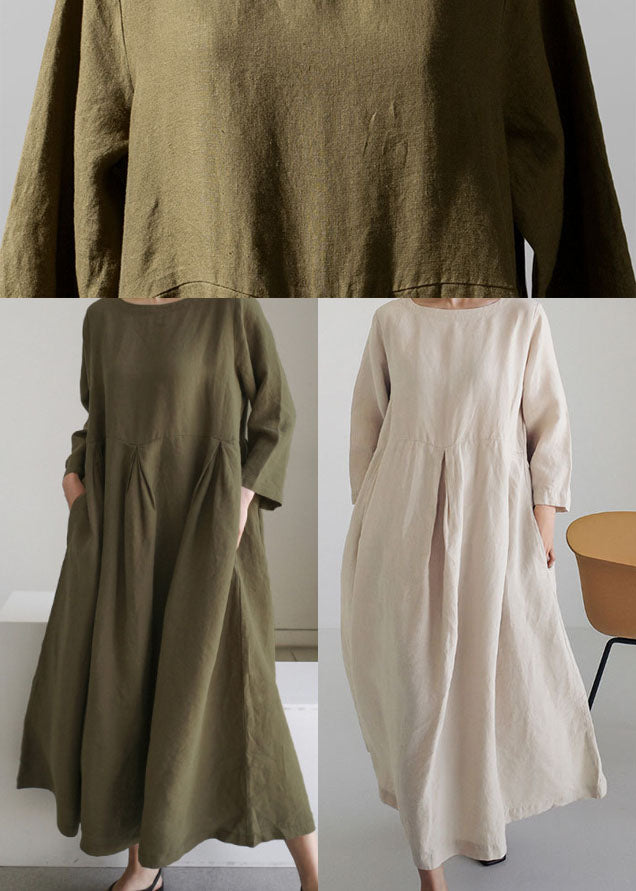 Olive - Abito patchwork leggero