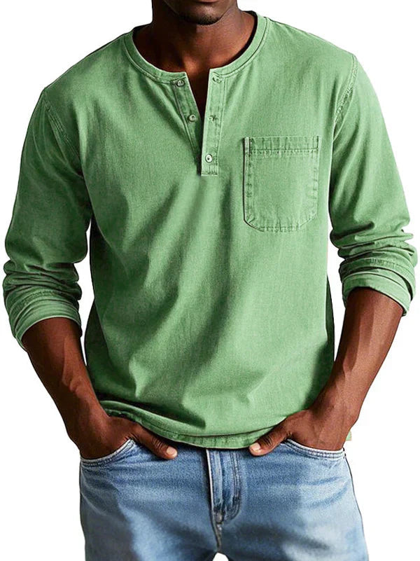 Emmett - Maglia Henley morbida al tatto