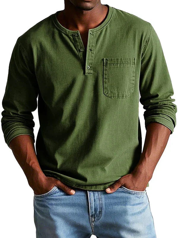 Emmett - Maglia Henley morbida al tatto