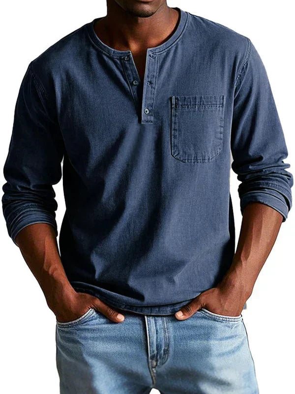 Emmett - Maglia Henley morbida al tatto