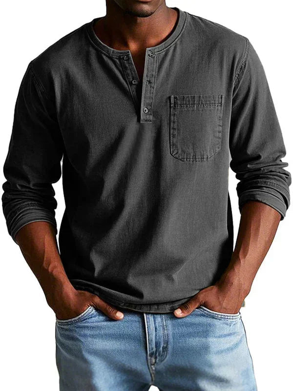 Emmett - Maglia Henley morbida al tatto