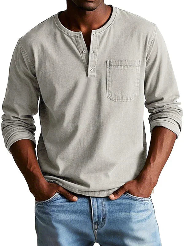 Emmett - Maglia Henley morbida al tatto