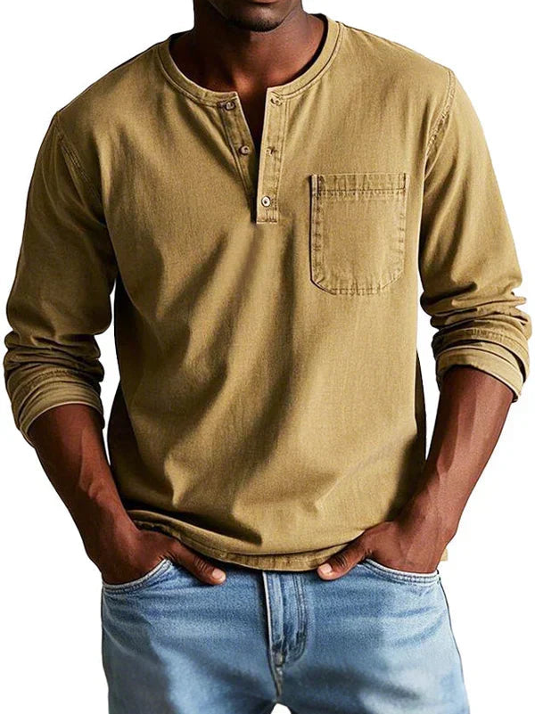 Emmett - Maglia Henley morbida al tatto