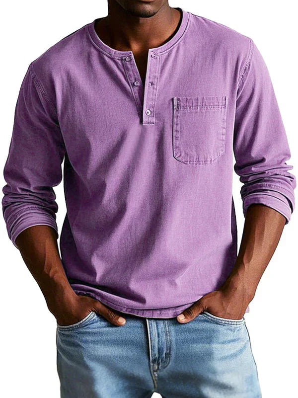 Emmett - Maglia Henley morbida al tatto