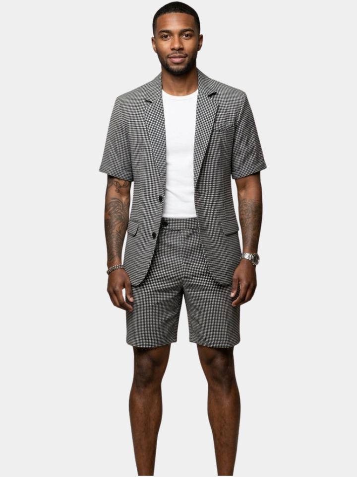Rufus - Blazer e shorts coordinati a quadri