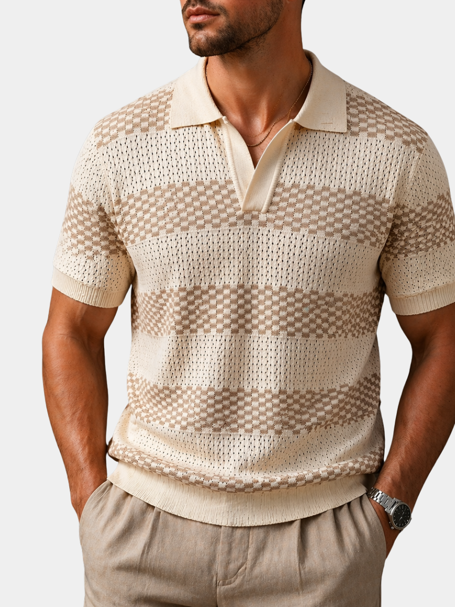 Alden - Polo in maglia lavorata
