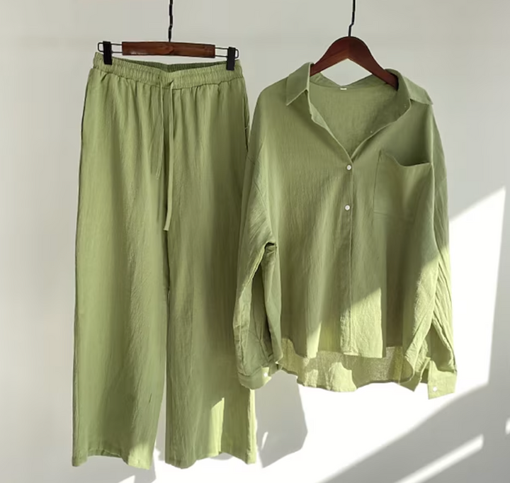 Kairi - Coordinato con blusa oversize e pantaloni palazzo