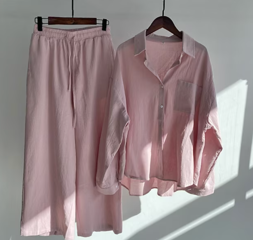 Kairi - Coordinato con blusa oversize e pantaloni palazzo