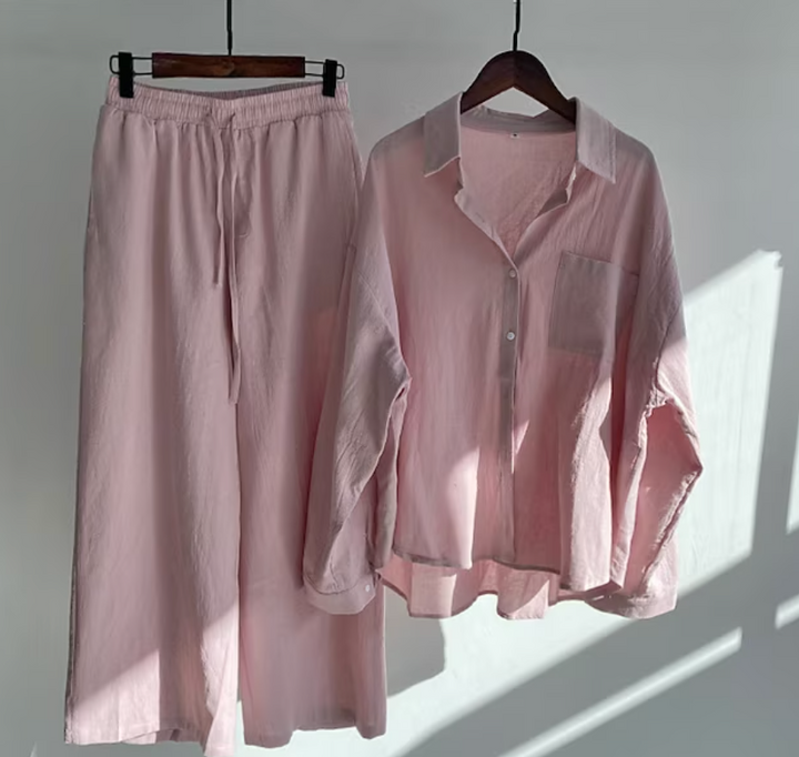 Kairi - Coordinato con blusa oversize e pantaloni palazzo