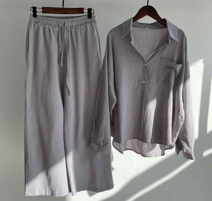 Kairi - Coordinato con blusa oversize e pantaloni palazzo