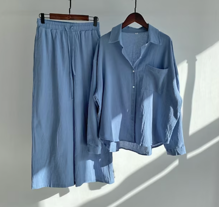 Kairi - Coordinato con blusa oversize e pantaloni palazzo