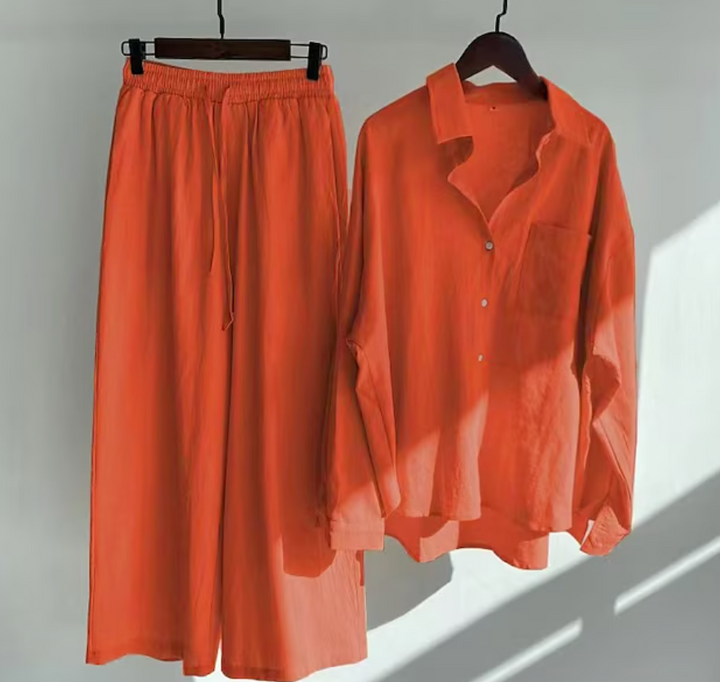 Kairi - Coordinato con blusa oversize e pantaloni palazzo