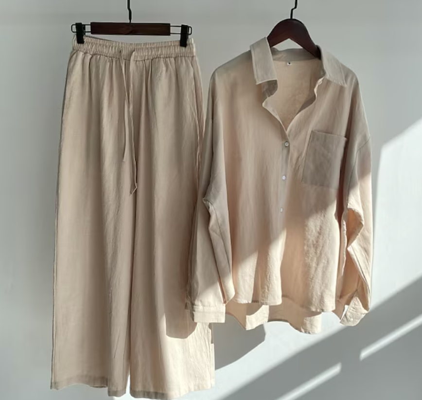 Kairi - Coordinato con blusa oversize e pantaloni palazzo