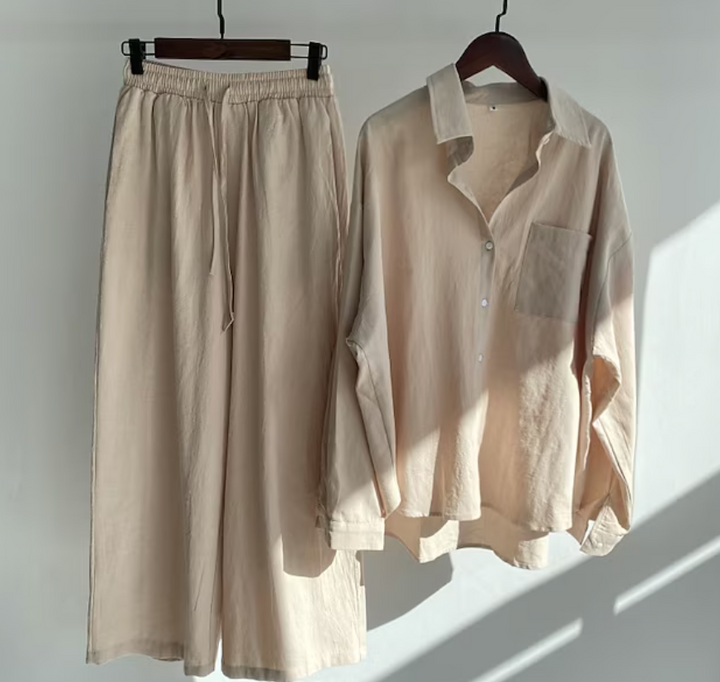 Kairi - Coordinato con blusa oversize e pantaloni palazzo
