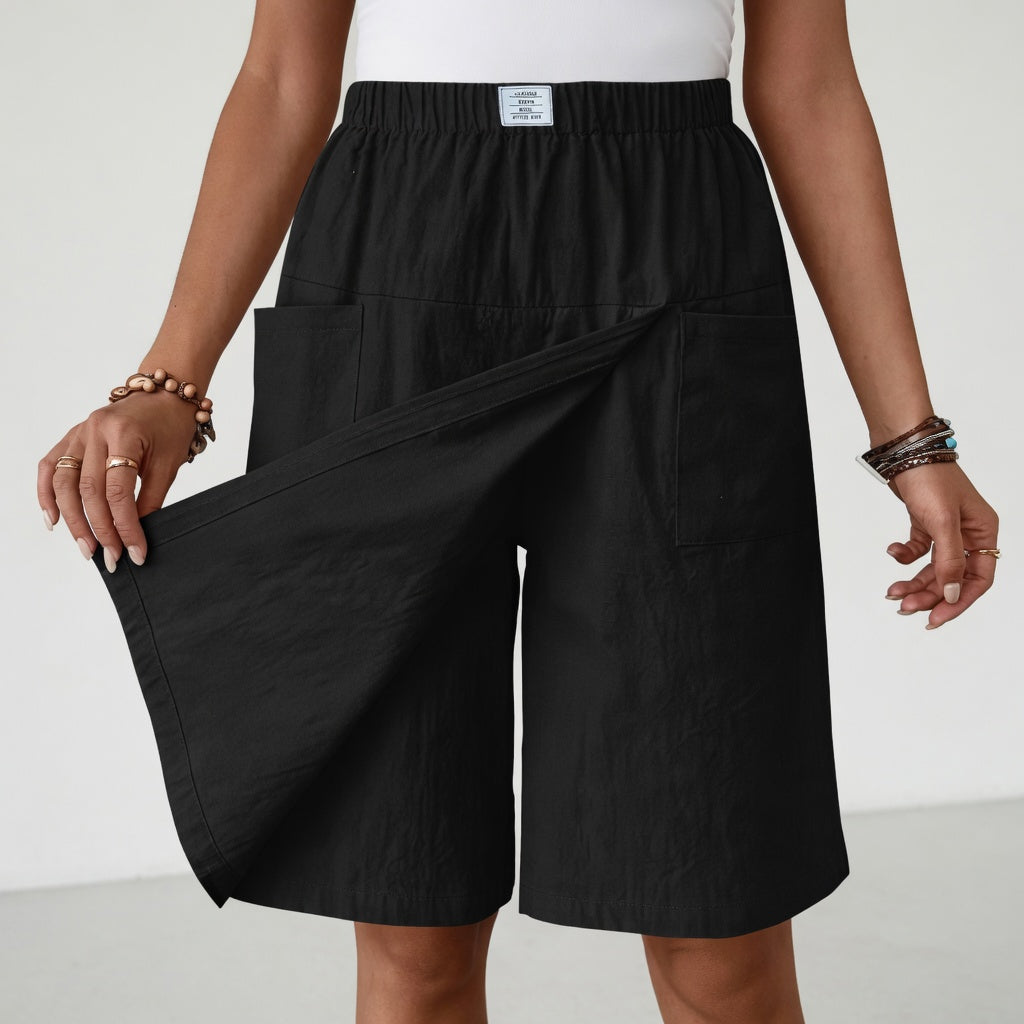 Fiorisse - Gonna-pantaloncino premium con pannello anteriore avvolgente
