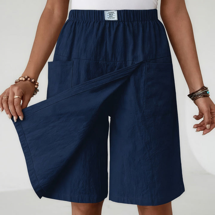 Fiorisse - Gonna-pantaloncino premium con pannello anteriore avvolgente