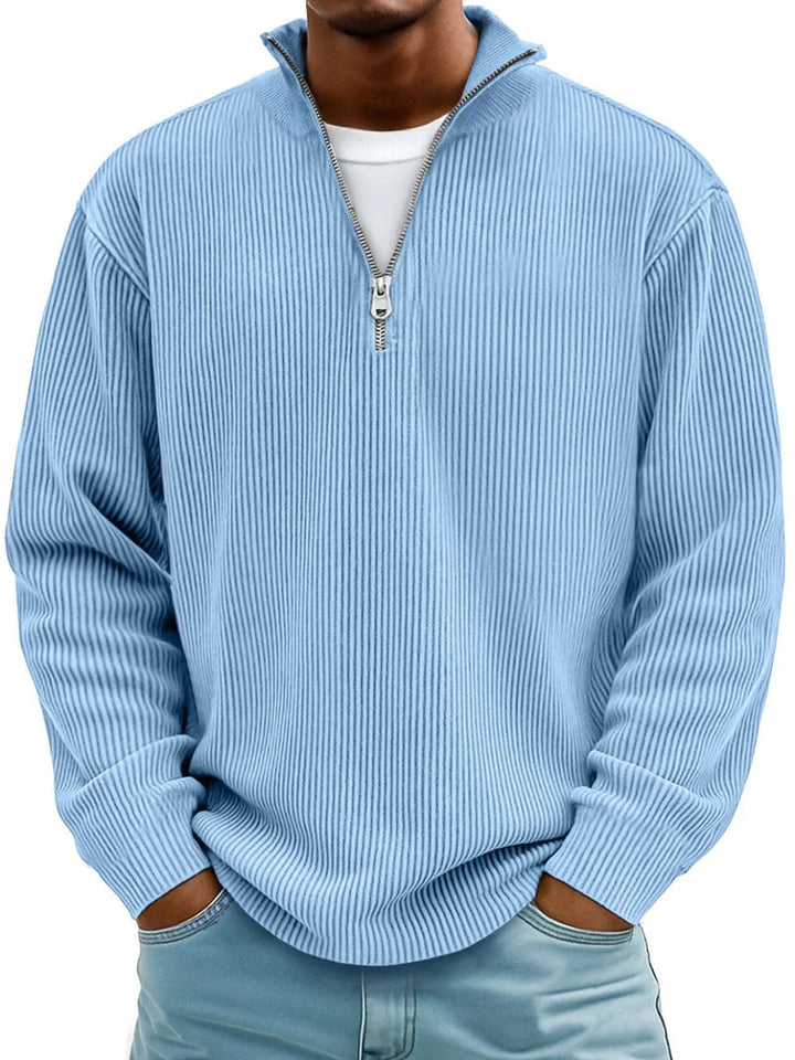 Blackden - Maglione a coste con mezza zip