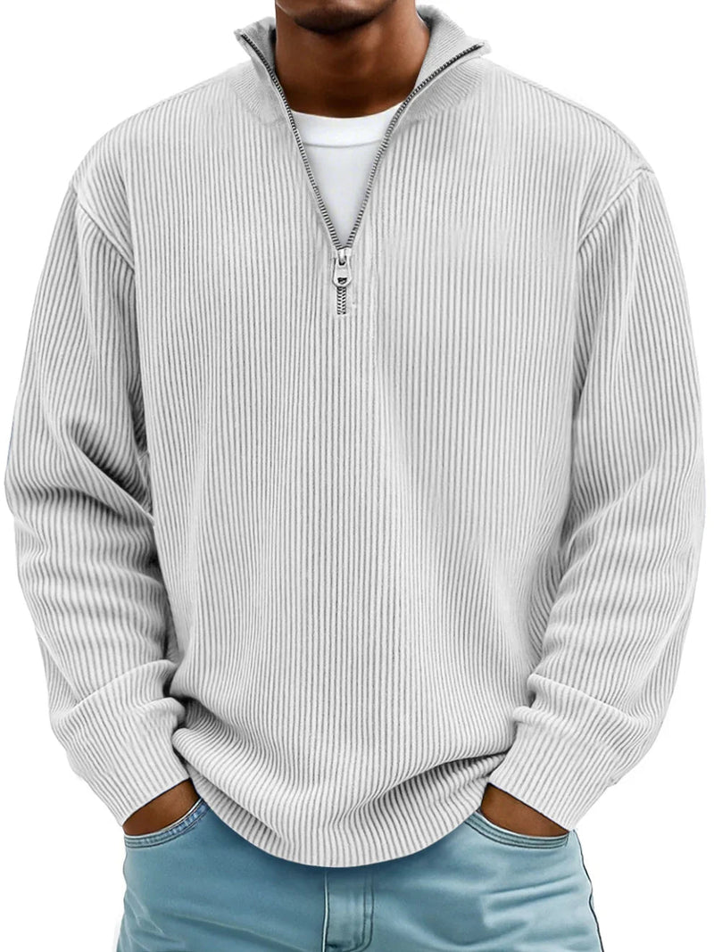 Blackden - Maglione a coste con mezza zip