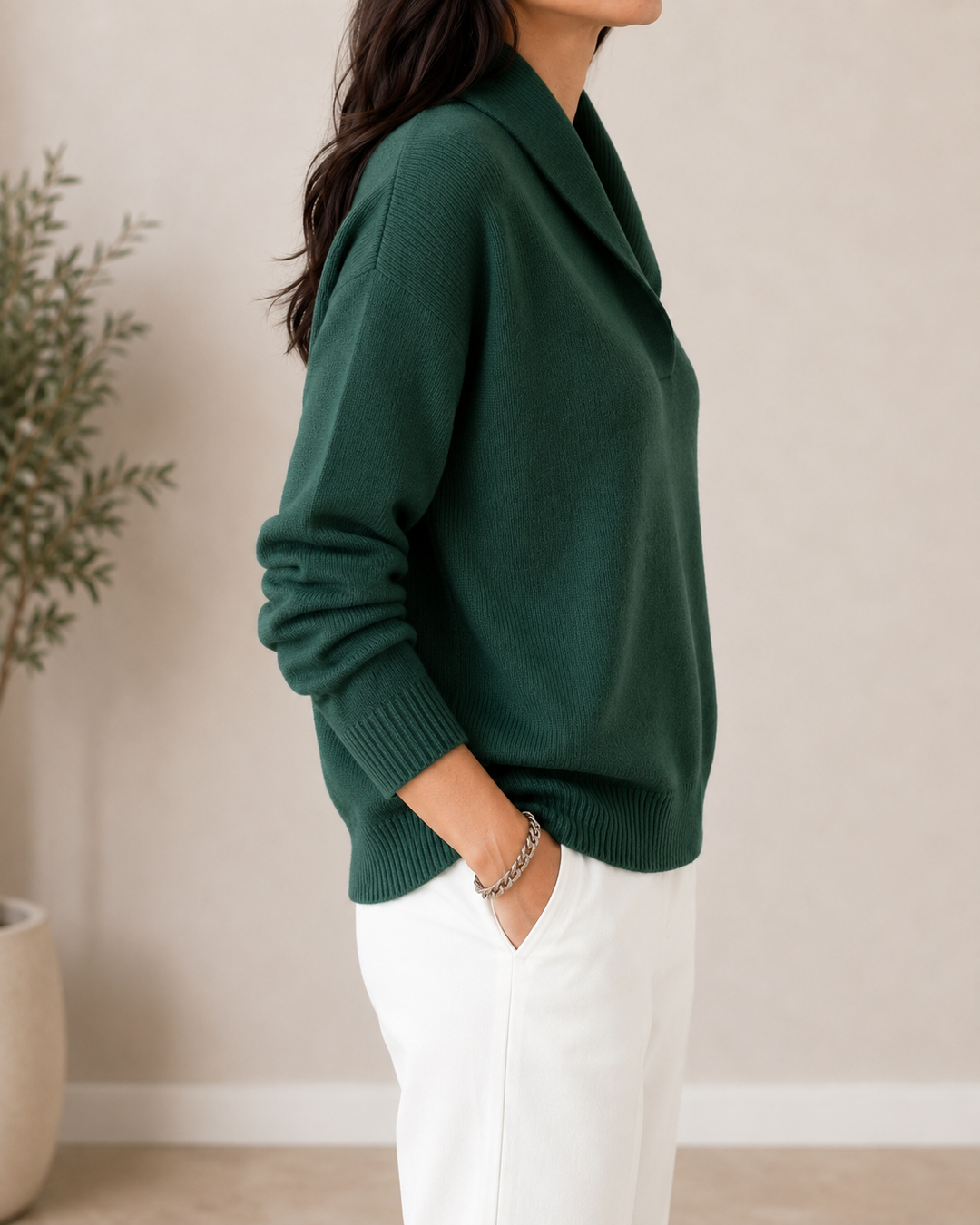 Amandina - Maglione con scollo a V dal tocco morbido