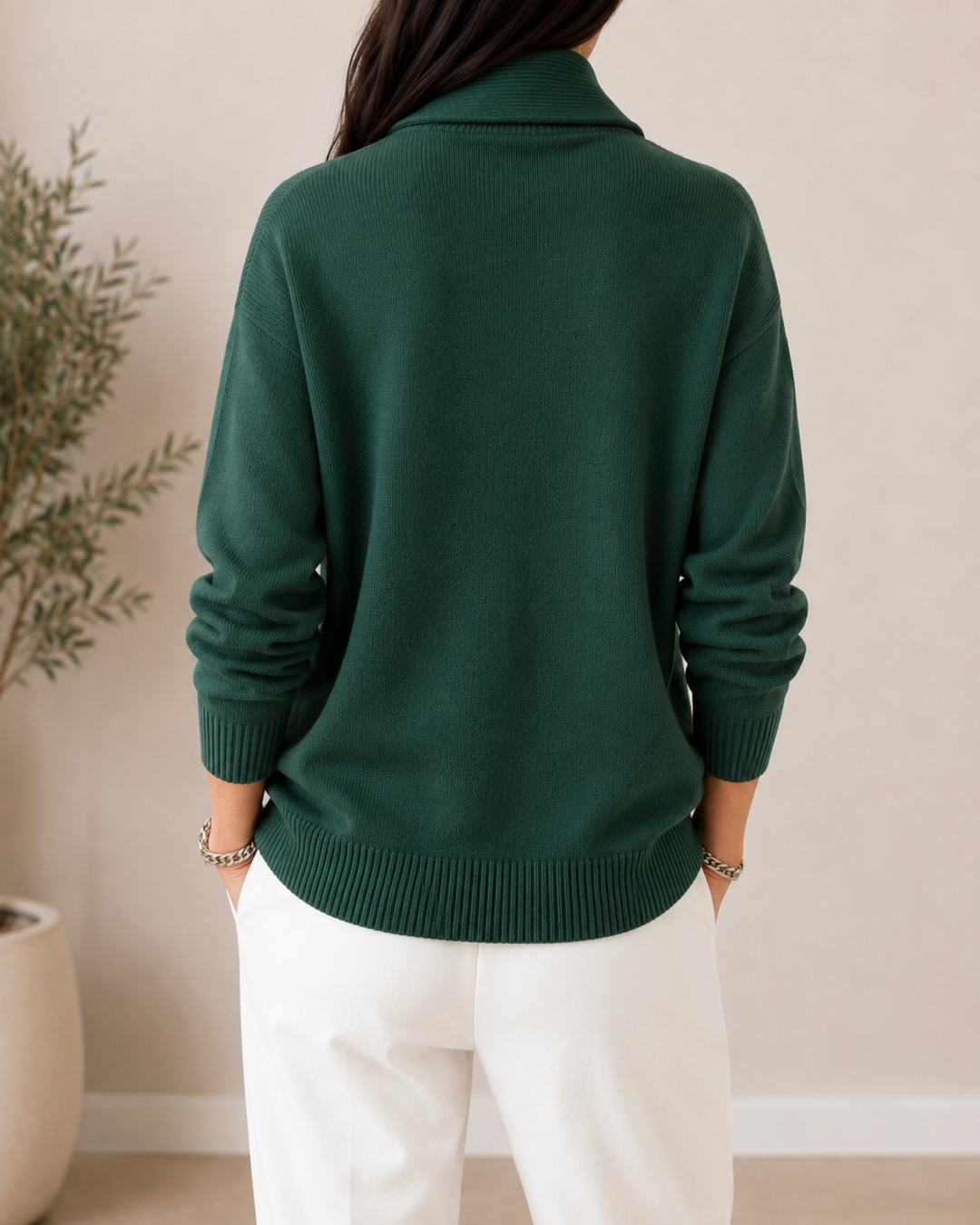 Amandina - Maglione con scollo a V dal tocco morbido
