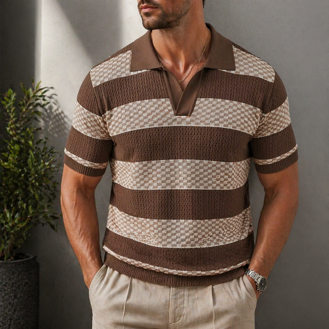 Alden - Polo in maglia lavorata