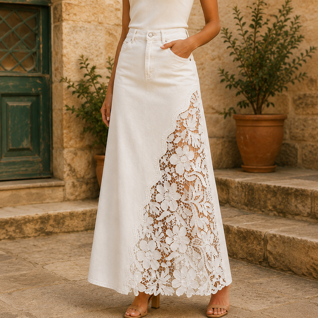 Faelyn - Gonna maxi elegante a vita alta