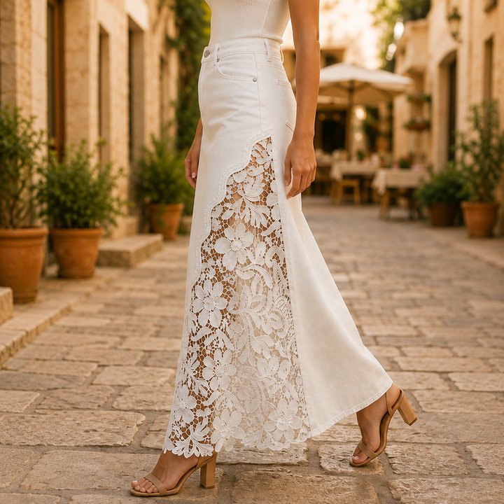 Faelyn - Gonna maxi elegante a vita alta
