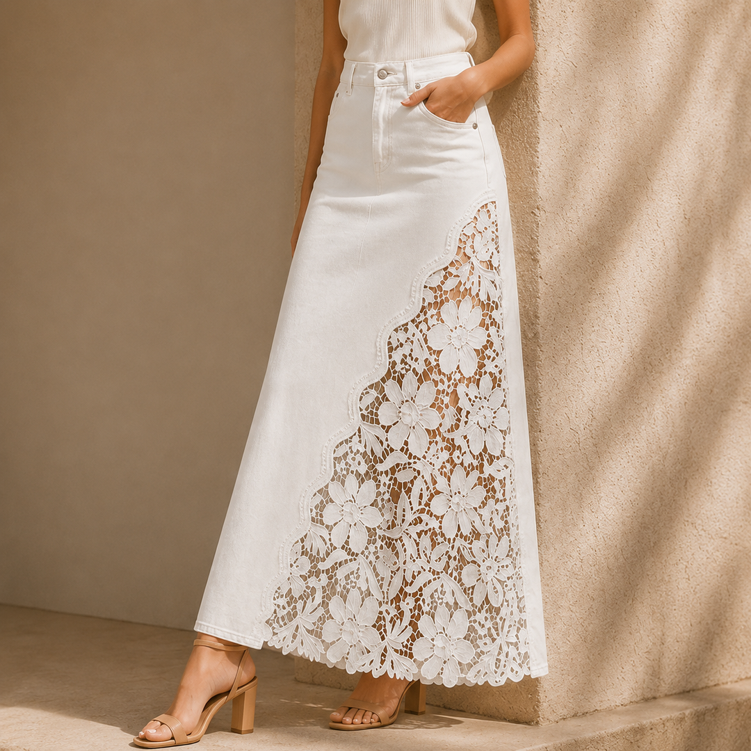Faelyn - Gonna maxi elegante a vita alta