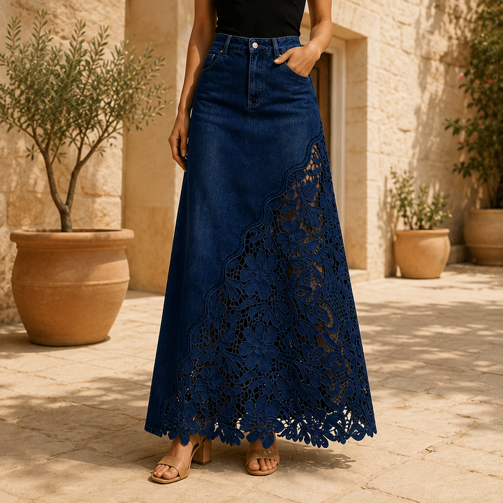 Faelyn - Gonna maxi elegante a vita alta