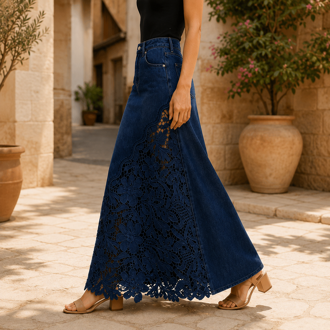 Faelyn - Gonna maxi elegante a vita alta