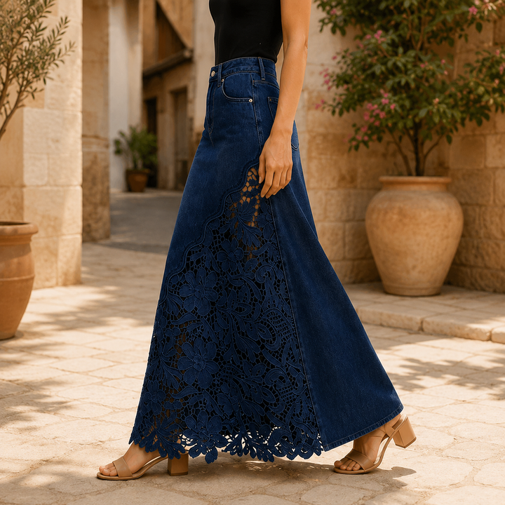 Faelyn - Gonna maxi elegante a vita alta